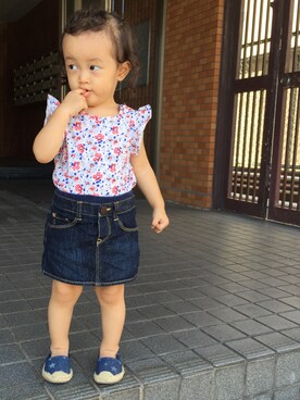 「babygap」｜「アイテム（その他シューズ）」を使った、momokoさん（キッズ・80cm）の夏コーディネート