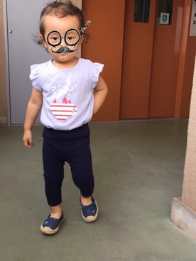 「babygap」｜「アイテム（その他シューズ）」を使った、momokoさん（キッズ・80cm）の夏コーディネート