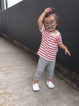 「babygap」｜「アイテム（その他シューズ）」を使った、momokoさん（キッズ・80cm）の夏コーディネート