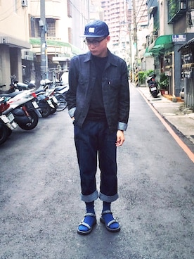 「Herschel Supply（ハーシェルサプライ）のアイテム（帽子）」を使った、ylinさん（メンズ・167cm）の春コーディネート
