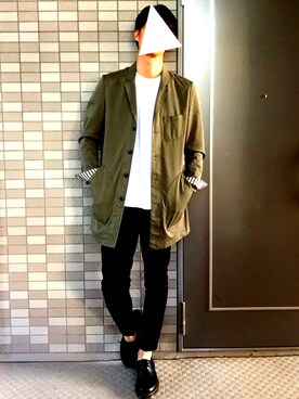 「Dr. Martens（ドクターマーチン）のDr.Martens (ドクターマーチン)/1461 3EYE GIBSON SHOES（その他シューズ）」を使った、Koichi  さん（メンズ・184cm）の秋コーディネート