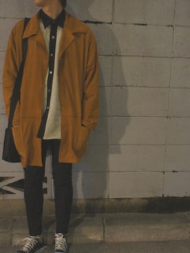 「used mix」｜「アイテム（チェスターコート）」を使った、yukihiro さん（メンズ・175cm）の冬コーディネート