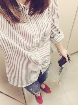 「アイテム（キャミソール、レッド系）」を使った、ゆきさん（レディース・160cm）の春コーディネート