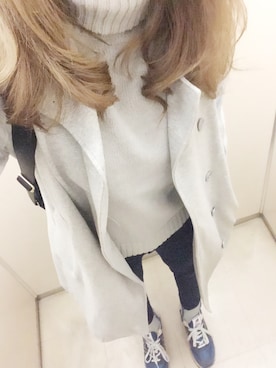 「Rodeo Crowns（ロデオクラウンズ）のアイテム（チェスターコート）」を使った、ゆきさん（レディース・160cm）の冬コーディネート