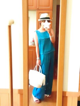 「summer」｜「アイテム（セットアップ）」を使った、chopai0912さん（レディース・163cm）の夏コーディネート