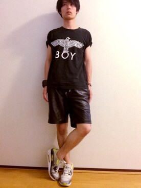 「BACKLASH（バックラッシュ）のアイテム（アクセサリー）」を使った、TKKTさん（メンズ・165cm）の夏コーディネート
