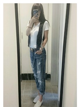 「鉄板」｜tinaさん（レディース・166cm）の夏コーディネート