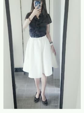 「お食事会」｜「アイテム（スカート）」を使った、tinaさん（レディース・166cm）の夏コーディネート