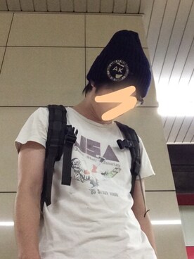 「A.P.C.（アーペーセー）のアイテム（ニットキャップ/ビーニー）」を使った、あゆむさん（メンズ・164cm）の夏コーディネート