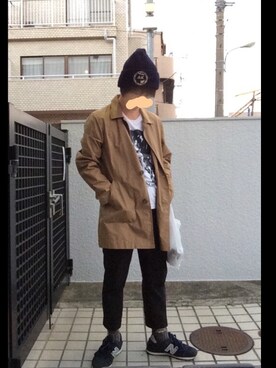 「A.P.C.（アーペーセー）のアイテム（ニットキャップ/ビーニー）」を使った、あゆむさん（メンズ・164cm）の秋コーディネート