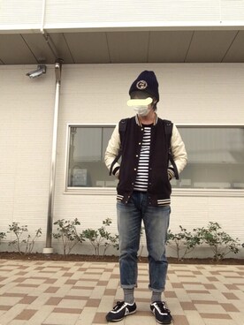 「A.P.C.（アーペーセー）のアイテム（ニットキャップ/ビーニー）」を使った、あゆむさん（メンズ・164cm）の秋コーディネート