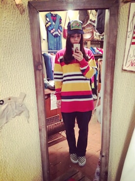 「コーデュロイキャップ」｜くうみさん（レディース・165cm）の秋コーディネート