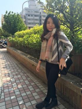 「cotton on」｜「アイテム（バッグ）」を使った、Zoe 小希さん（レディース・153cm）の冬コーディネート