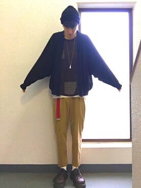 「アイテム（MA-1）」を使った、minooOさん（メンズ・172cm・20代）の秋コーディネート