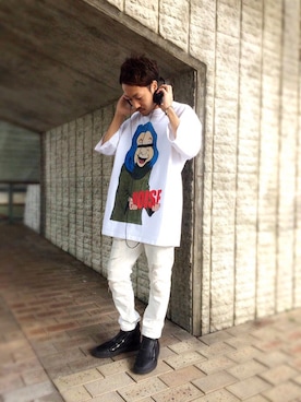 「Undercoverism（アンダーカバイズム）のアイテム」を使った、ZAWAさん（メンズ・169cm）の春コーディネート
