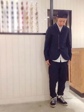 「2 class.ics（トゥークラスドットイクス）のアイテム」を使った、ZAWAさん（メンズ・169cm）の秋コーディネート