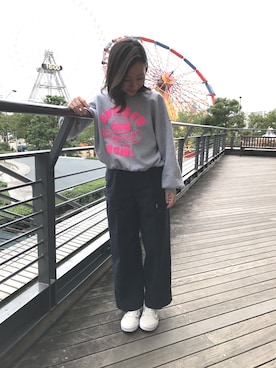 「SWEAT」｜小西　幸さん（レディース・148cm）の秋コーディネート