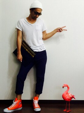 「アイテム（インテリア、オレンジ系）」を使った、leftybabyさん（メンズ・170cm）の秋コーディネート