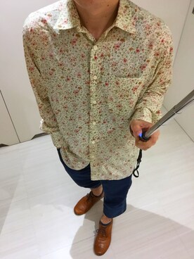 「TRANS CONTINENTS（トランスコンチネンツ）のアイテム（モカシン/デッキシューズ）」を使った、トミオさん（メンズ・164cm）の夏コーディネート