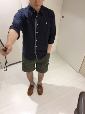 「TRANS CONTINENTS（トランスコンチネンツ）のアイテム（モカシン/デッキシューズ）」を使った、トミオさん（メンズ・164cm）の秋コーディネート