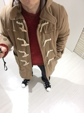 「アイテム（ダッフルコート）」を使った、トミオさん（メンズ・164cm・40代）の冬コーディネート