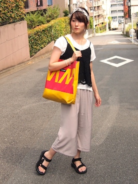 「アイテム（ヘアバンド）」を使った、くらさんさん（レディース・156cm）の秋コーディネート