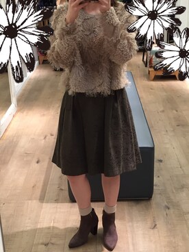 「ILIMA（イリマ）のアイテム（ブーツ）」を使った、waneさん（レディース・156cm）の秋コーディネート