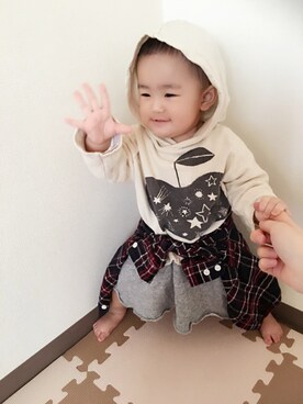 めー♛︎nikka♛︎shiroさん（キッズ・70cm）の秋コーディネート