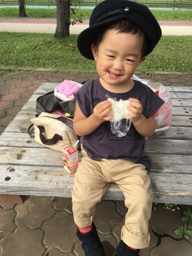 「Startrick（スタートリック）のアイテム」を使った、めー♛︎nikka♛︎shiroさん（キッズ・80cm）の秋コーディネート