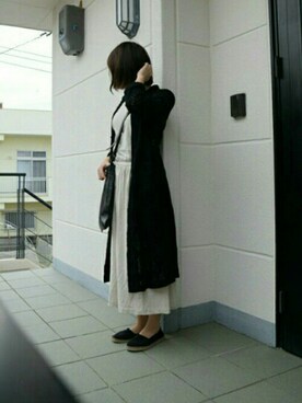「tricot COMME des GARCONS（トリココムデギャルソン）のアイテム（ワンピース）」を使った、はるさん（レディース・163cm）の秋コーディネート