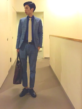 「Daniel & Bob（ダニエル&ボブ）のアイテム（トートバッグ）」を使った、OK.Aさん（メンズ・176cm）の夏コーディネート