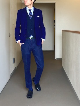 「BARBA（バルバ）のアイテム」を使った、OK.Aさん（メンズ・176cm）の秋コーディネート