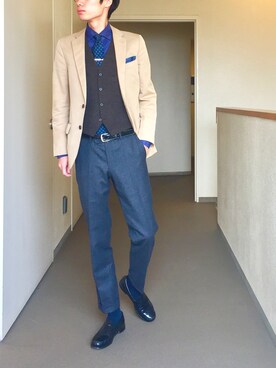 「BREUER（ブリューワー）のアイテム」を使った、OK.Aさん（メンズ・176cm）の秋コーディネート