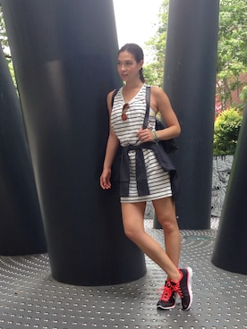 「chanel」｜「アイテム（シャツワンピース）」を使った、LivLoさん（レディース・173cm）の秋コーディネート