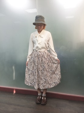 「used mix」｜「アイテム（その他シューズ）」を使った、Gertrude Chanさん（レディース・161cm）の秋コーディネート