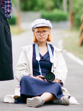 「used mix」｜「アイテム（トレンチコート）」を使った、Gertrude Chanさん（レディース・161cm）の秋コーディネート