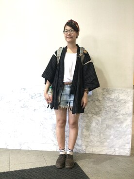 「kimono」｜「アイテム（その他シューズ）」を使った、Gertrude Chanさん（レディース・161cm）の春コーディネート