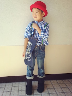 「A&W（エンダー）のアイテム」を使った、haataichhhiさん（キッズ・110cm）の秋コーディネート