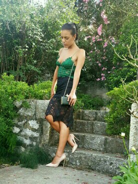 「summer style」｜「アイテム（パンプス）」を使った、Tena Filicicさん（レディース・163cm）の夏コーディネート