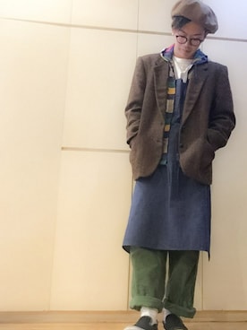 「WOOLRICH（ウールリッチ）のアイテム（パーカー）」を使った、masatoさん（メンズ・168cm）の秋コーディネート