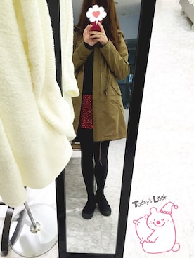 「NANO universe（ナノユニバース）のアイテム（モッズコート）」を使った、marimoさん（レディース・159cm）の冬コーディネート