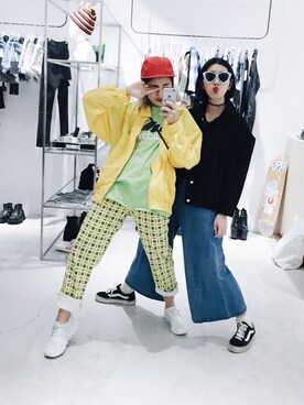 「yellow」｜Sonia さん（レディース・163cm）の秋コーディネート