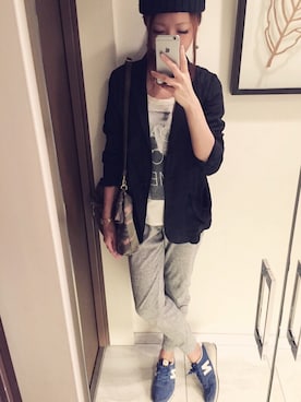 「スウエットパンツ」｜「アイテム（アナログ腕時計）」を使った、Kanaさん（レディース・165cm）の秋コーディネート