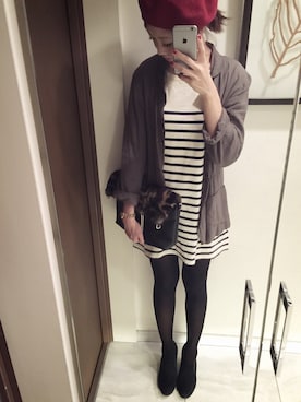 「ハグマグ」｜「アイテム（ハンチング/ベレー帽）」を使った、Kanaさん（レディース・165cm）の秋コーディネート