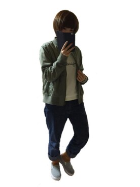 「used mix」｜「アイテム（ブルゾン）」を使った、**B*さん（レディース・155cm）の春コーディネート