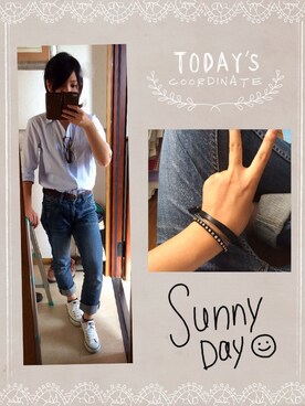 「UNIQLO（ユニクロ）のアイテム（シャツ/ブラウス、ホワイト系）」を使った、御羽瑠さん（レディース・159cm）の秋コーディネート