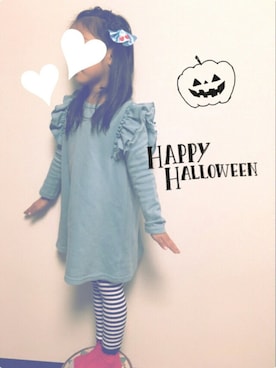 「アイテム（バレッタ/ヘアクリップ）」を使った、choco_mintさん（キッズ・110cm）の秋コーディネート