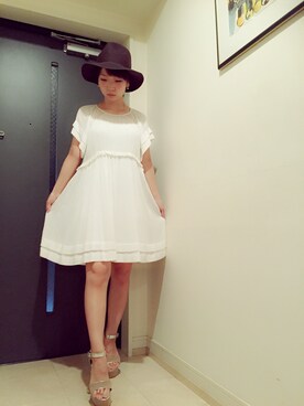 「KIKKA THE DIARY OF（キッカ　ザ　ダイアリー　オブ）のアイテム（ワンピース/ドレス）」を使った、yuuuk☻さん（レディース・153cm）の夏コーディネート