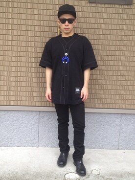 「GUILD PRIME（ギルドプライム）のアイテム（帽子）」を使った、SHOOHSさん（メンズ・166cm）の夏コーディネート