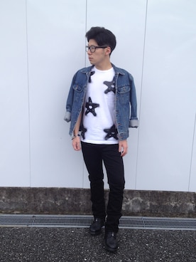 「HERMES」｜「アイテム（デニムジャケット）」を使った、SHOOHSさん（メンズ・166cm）の夏コーディネート